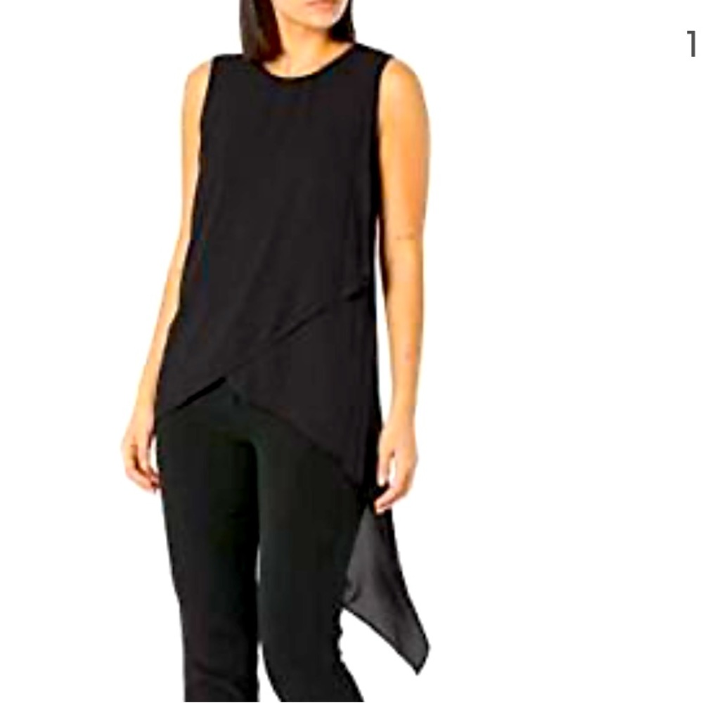 BCBGMAXAZRIA Women's Sleeveless Blouse Black, Size XS